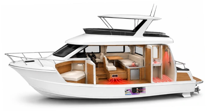 Bateau chauffé