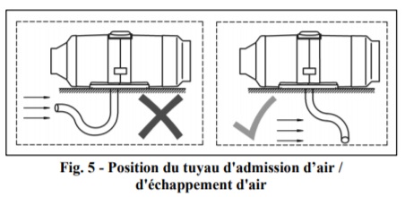 Tuyau d'admission d'air avec silencieux 18 cm ⌀ 24 mm - AUTOTERM