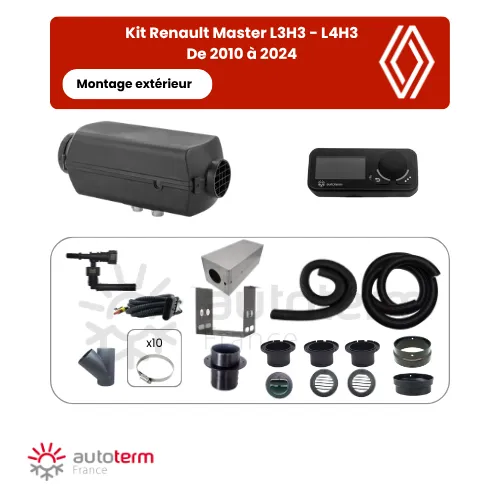 Kit Renault Master L3H3 - L4H3- montage extérieur - De 2010 à 2024