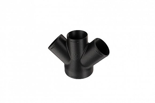 [ATR2-RW90603D-BK] Adaptateur en forme de W ⌀ 90 mm vers 3x ⌀ 60 mm
